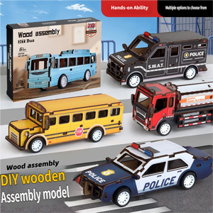 Rompecabezas 3D de madera, kit de construcción de modelos de vehículos especiales surtidos para adolescentes de 7 a 14 años, juguete educativo, regalo de montaje - Product Image 3