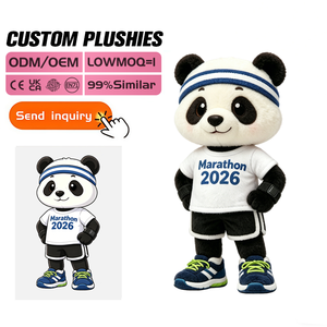 Peluche personnalisée renard tigre mascotte sportive, poupée en peluche pour tournoi de marathon, OEM ODM, animal en peluche brodé en coton PP - Product Image 5