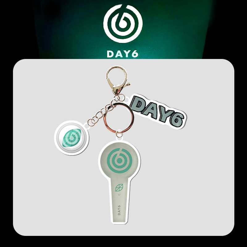 3pcs/set Kpop DAY6 Keychain Lightstick Bag Charms Car Key Ring