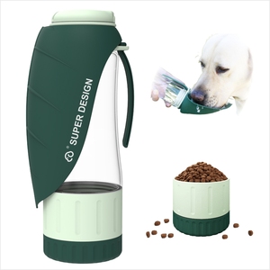 Bouteille d'eau portable <span class=keywords><strong>2</strong></span> en 1 pour chien avec récipient à nourriture - Product Image 1