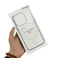 Clair PC TPU Antichoc Téléphone Cas Dur Aimant Housse De Protection pour iPhone 16 Pro Max 15 13 Pro XR Logo