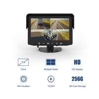 Écran 7 pouces 4 canaux 4 broches aviation robuste pour véhicule camion bus moniteur quad HD