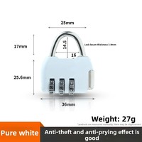 Mini cadenas à combinaison antivol pour bagages, sacs d'étudiant, dortoirs, cartables, armoires, tiroirs, petit format, étanche