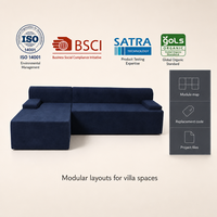 Projektbereites Modernes Komprimiertes Modulares L-förmiges Ecksofa für Hotels mit Austauschbaren Modulen