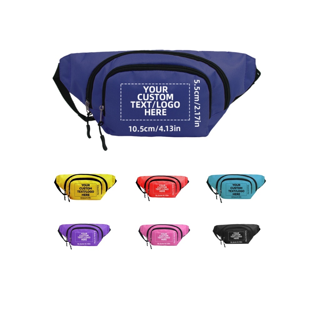 Customizable Casual Polyester Waterproof Waist Bag