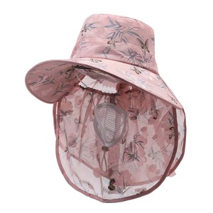Sombrero de Pescador para Mujer con Cubierta Facial, Transpirable, Protección Solar, para Verano, Actividades al Aire Libre, Jardinería, Ciclismo - Product Image 4