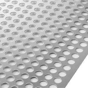 4mm 5mm 6mm Round Hole / Staggered Hole Mild Steel Perforated Metal Sheet