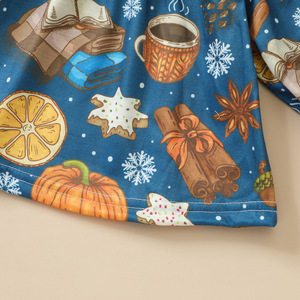 Vendite calde autunno vestiti del bambino stampa personalizzata bambino manica lunga top pantaloni a campana ragazze due pezzi set <span class=keywords><strong>abbigliamento</strong></span> per 12 <span class=keywords><strong>anni</strong></span> - Product Image 4