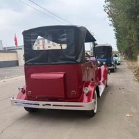Voiture électrique classique rouge exquise avec capote noire, siège confortable, livraison directe usine, transport spécial