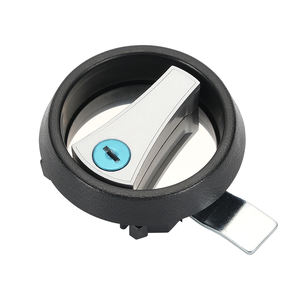 NIWO Argent poli Serrure de réservoir de carburant MS885 Type de bouton Serrure de porte d'armoire électrique pour boîte de distribution d'avion Armoire de commutation 2 clés - Product Image 1