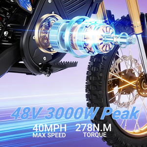 Moto tout-terrain électrique DX1 1500W à transmission centrale pour adultes - Product Image 2
