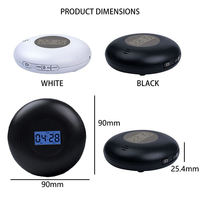 Reloj Despertador Digital LED Portátil con Batería, Fuerte Vibración y Luz de Fondo para Personas Sordas y Mudos, para Despertar a Personas que Duermen en la Mesa/Escritorio