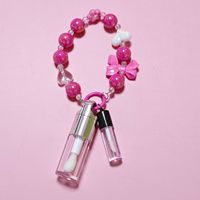 Tubes de brillant à lèvres et de rouge à lèvres à grande brosse de 4 ml et 0,8 ml, marque privée, avec chaînes mignonnes et mini-tubes de brillant à lèvres avec breloques, conteneurs vides