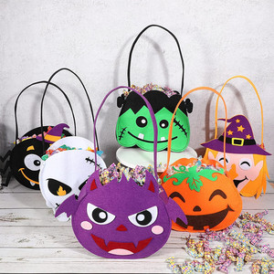 En gros, Seau d'Halloween, Sacs de friandises pour la fête d'Halloween, Seau <span class=keywords><strong>citrouille</strong></span>, Panier à bonbons pour enfants - Product Image 6