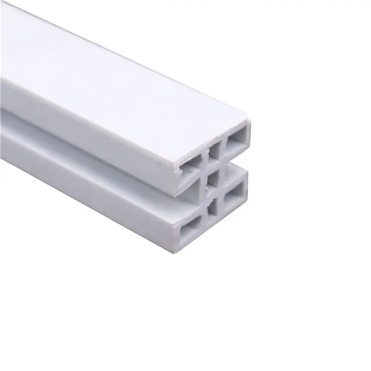 Profilé en plastique dur blanc de PVC de canal en plastique dur de profils de PVC d'OEM pour stocker la fenêtre
