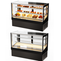 Vitrine Réfrigérée Commerciale à Double Température pour Gâteaux et Pains avec Portes Vitrées, Capacité 80-140L