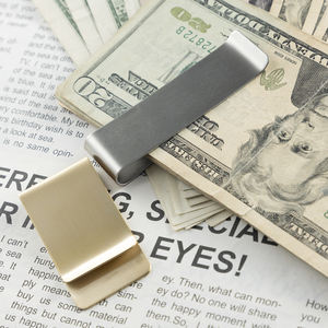 Fabriqué en Chine en gros nouveau laiton acier mince élégant stylo <span class=keywords><strong>pince</strong></span> <span class=keywords><strong>pince</strong></span> en métal blanc cuivre <span class=keywords><strong>pince</strong></span> à billets porte-monnaie pour hommes - Product Image 1