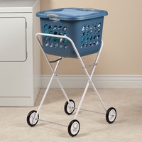 Chariot pliable Home Living avec fil métallique Cintre pour salle de lavage