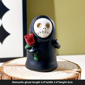 Adorno de escritorio de mago negro ecológico hecho a mano, resina de <span class=keywords><strong>terror</strong></span> sin rostro para decoración de fantasmas de Halloween - Product Image 6