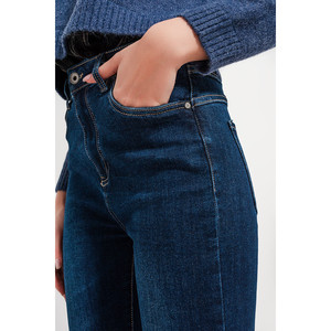 Jean skinny taille haute en bleu foncé - Product Image 1