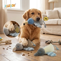 Famipet Fabricant Grossiste Nouveau Thème Hiver Design Oiseaux Amusants Jouet en Peluche Doux et Froissé pour Animaux Jouets Couineurs pour Chiens