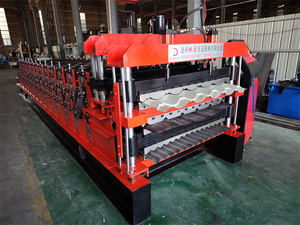 0,18 Full Hard Ibr y <span class=keywords><strong>Corru</strong></span> Roof Panel Máquina formadora de rollos Máquina para fabricar láminas para la fábrica DiXin de Sudáfrica - Product Image 6