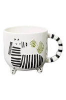 Mug en porcelaine YG importé, fait main et peint à la main, motif animalier, style nordique, pour la rentrée scolaire, compatible lave-vaisselle et micro-ondes, pour café et eau