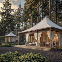 Tente de glamping forestier personnalisée, alternative à la maison conteneur, ignifuge UE pour hôtel, restaurant, boutique, complexe hôtelier