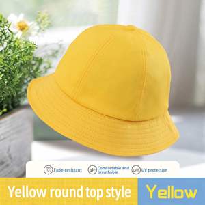 Petit chapeau en jean jaune avec broderie 3D, absorption de la transpiration, respirabilité, protection solaire pour les enfants de maternelle, toutes saisons - Product Image 2
