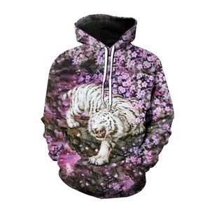 Nuove felpe grafiche <span class=keywords><strong>tigre</strong></span> con stampa 3D per uomo Pullover a manica lunga felpe con cappuccio da uomo felpe sportive oversize con cappuccio - Product Image 6