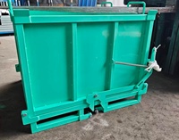 Conteneur industriel robuste en acier pour la collecte de ferraille, bac à déchets pour chariot élévateur, idéal pour la gestion des déchets d'entrepôt