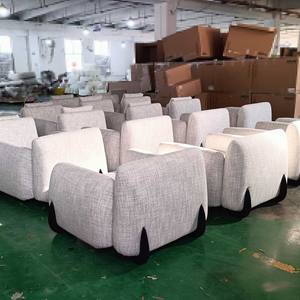 आधुनिक सुरुचिपूर्ण होटल लिविंग रूम <span class=keywords><strong>1</strong></span> व्यक्ति सीट सोफे आरामदायक कपड़े बैकरेस्ट आर्म सोफा - Product Image 5