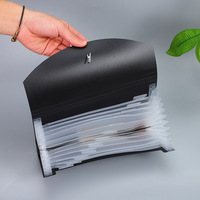Sac de rangement en PP grande capacité, vente directe usine, avec design multicolore et à boucle, organiseur de factures et de reçus étanche