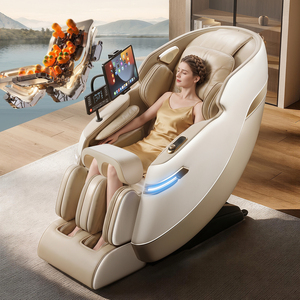 Fauteuil de massage à gravité zéro VCT-R55 pour la maison, avec trois moteurs, coussin, rouleau pour les pieds, massage complet du corps, chauffage du dos et des <span class=keywords><strong>genoux</strong></span>, Bluetooth - Product Image 1