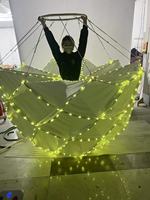 Jupe LED RGB Lumineuse avec Grand Cerceau, Robe de Danse Lumineuse pour Spectacles de Nuit, Scène, Festival, Défilé, Performance