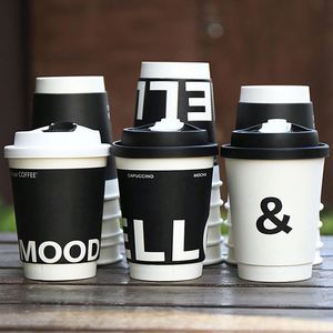 แก้วกาแฟกระดาษคราฟท์สองชั้นแบบใช้แล้วทิ้ง เป็นมิตรกับสิ่งแวดล้อม ปลอดภัยสำหรับไมโครเวฟ สำหรับเครื่องดื่มร้อน ชา น้ำผลไม้ อาหาร เบียร์ ขายส่ง - Product Image 2