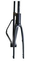 DELANHUWI Kit de cadre de vélo de course en fibre de carbone ultra-léger, avec guidon courbé, tige de selle, frein à disque et pignon traversant, BMX