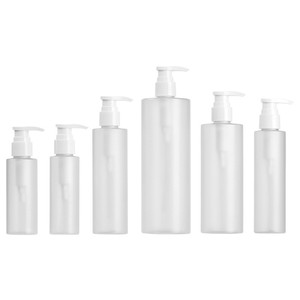 LZ Pack 3,3 oz 5oz 6,7 oz 10oz 16,7 oz PET blanco a botella de Aceite Corporal Etiqueta Privada botella de loción corporal vacía esmerilada con bomba - Product Image 5