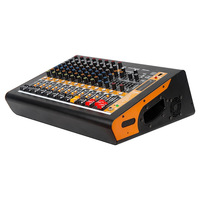 Console de mixage audio professionnelle amplifiée 8 canaux MC8P 2x350W avec BT USB pour scène, DJ, studio, sonorisation en direct, système PA