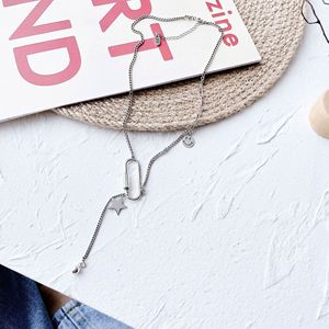 สร้อยคอเงินแท้ S925 ลายดาว ความยาว 45.5 ซม. สร้อยจี้แฟชั่นสำหรับผู้หญิง ดีไซน์เก๋ไก๋สไตล์อินเทรนด์ - Product Image 4