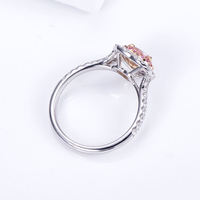Bague pour femme Igi Custom en or blanc 18 carats avec diamant CVD cultivé en laboratoire, coupe très bonne, clarté Si1, certificat pour fiançailles