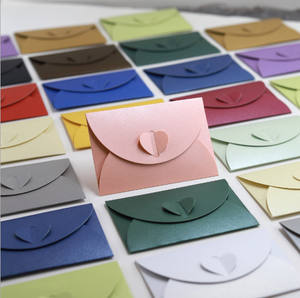 Sentao 250gsm Pearl Color Paper Classical Die Cutting <strong>Mini</strong> <strong>Envelope</strong> Without Heart Buckle - Product Image 2