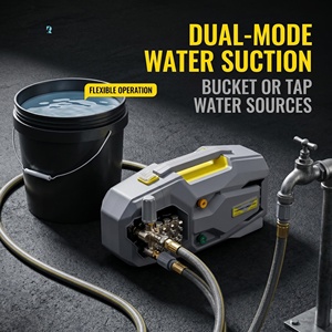 Laveuse de voiture POLAR BEAR 3kW haute pression 165 bars avec pompe <span class=keywords><strong>à</strong></span> vilebrequin en acier inoxydable, <span class=keywords><strong>machine</strong></span> de lavage de voiture commerciale sur <span class=keywords><strong>chariot</strong></span> mobile - Product Image 4