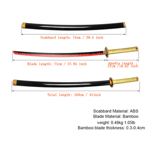 Espadas Katana <span class=keywords><strong>de</strong></span> Demon Slayer, <span class=keywords><strong>Kimetsu</strong></span> <span class=keywords><strong>No</strong></span> <span class=keywords><strong>Yaiba</strong></span>, Espadas <span class=keywords><strong>de</strong></span> <span class=keywords><strong>Yaiba</strong></span>, Tsugikuni Yoriichi, Katana <span class=keywords><strong>de</strong></span> Anime Japonés, Accesorios <span class=keywords><strong>de</strong></span> Decoración para el Hogar - Product Image 2
