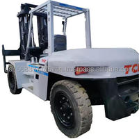 Chariot élévateur diesel d'occasion TCM FD100 10 tonnes, d'origine japonaise, en bon état, prix abordable pour la vente au détail dans les restaurants