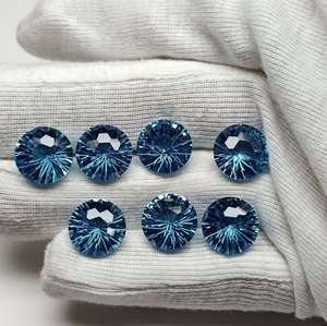 Prix de gros Nouvelles tendances Saphir de laboratoire rond 10 mm 4,50 carats Qualité supérieure Coupe Feu d'artifice Pierre précieuse en vrac - Product Image 1