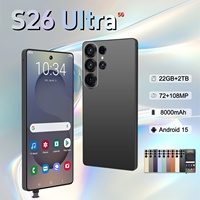 Smartphone Android 15 5G S26 Ultra Berkualitas Tinggi 22GB+2TB 8000mAh 108MP Pena Terintegrasi Global Tidak Terkunci Deca Core Ponsel Murah