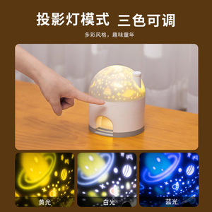 Snow House Projection Lamp 360 Degree Rotation Music <b>Night</b> <b>Light</b> For Bedroom Sleep Aid - Product Image 4