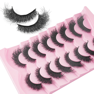8 paires de faux cils 3D en faux vison, épais, naturels, volumineux, doux, légers, avec bande noire, pour femmes, maquillage Y08 - Product Image 5