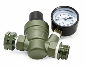 Válvula Reductora de Presión de Agua Ajustable de Latón Sin Plomo COVNA DN20 de 3/4 Pulgadas, Válvula Reguladora de Presión de Agua RV con Manómetro - Product Image 3